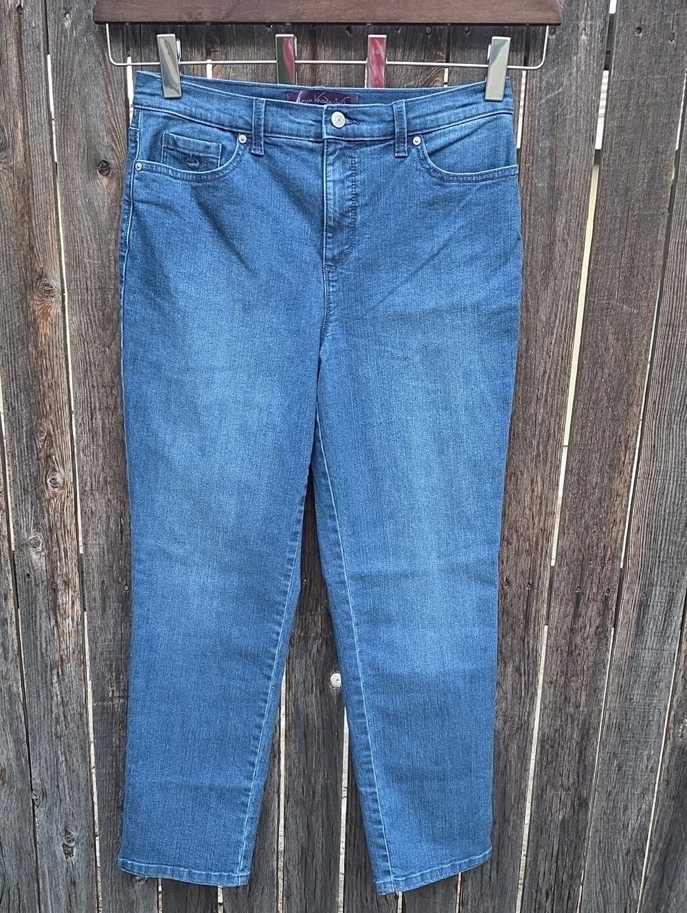Gloria Vanderbilt Blue Straight-Leg Jeans Size 12S